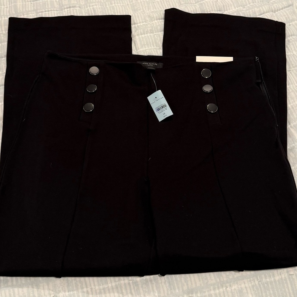 🖤 Ann Taylor black pants | sailor | flare | knit